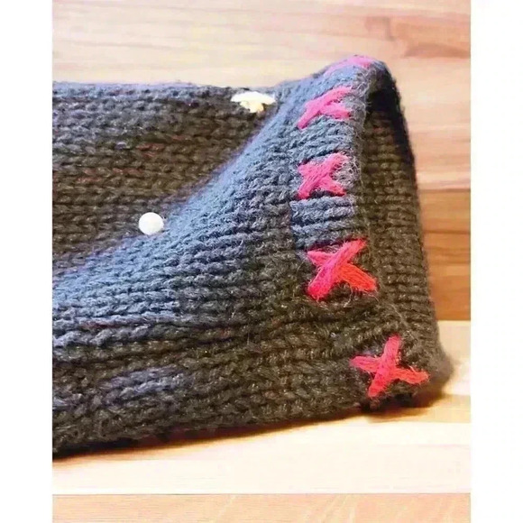 Vtg Christmas Sweater Designers Originals Studio Patchwork Embroidered EUC PM - Picture 14 of 16